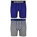 adidas Youth Kids-Boy's Boy's Sport Performance Climalite® Midway Underwear (2-Pack), Black/Blue Grey/Blue, SMALL