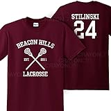 Mars NY Women's Unisex Teen Wolf Beacon Hills Lacrosse Stilinski 24 Tshirt (Large)
