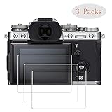 PCTC Screen Protector Foils Compatible for fujifilm X-T3 Fuji XT3 x-t3 Mirrorless Digital Camera Tempered Glass Anti-Scrach Fingerprint Waterproof High Transparency Foils 3 Pack
