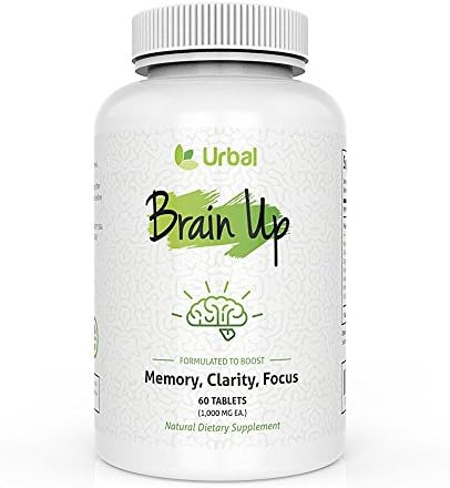 Natural Brain Booster Nootropic - Urbal Brain Up - Supports Memory, Clarity, Focus - Premium Ingredient Nootropic Stack - No Crash - No Jitters - 60 Tablets