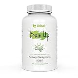 Natural Herbal Based Nootropic - Urbal Brain Up - Long Term Memory, Clarity, Focus Boost Without The Side Effects - 60 Tablets 30 Day Supply