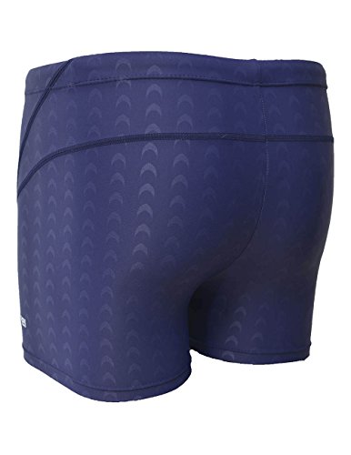 EASEA Men`s Quick Dry Compression Square Leg Swimsuit 4X-Large Blue(Navy Line)