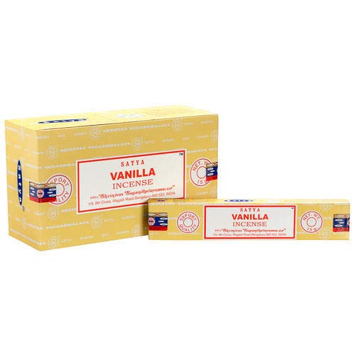 Satya Nag Champa Vanilla Incense Sticks, 12packs x 15grams