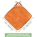 Baby Aves Premium Hooded Baby Towel, Rayon Made from Bamboo, Free Washcloth, Registry Gift, 35x35 for Newborns, Infants, Toddlers & Kids, for Boys & Girls at Bath, Pool & Beach (Orange)