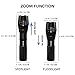 COSOOS LED Flashlight with Holster, Bright Tactical Flashlight High Lumen, Zoomable 5-Mode Portable Waterproof Flash Light for Emergency, Hiking, Outdoor Camping Gear Accessories, No AAA Battery