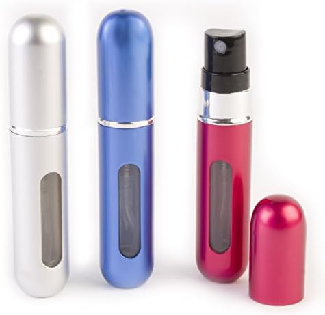 Refillable Travel Pocket Perfume Atomizer Spray Bottle Pump SET of 3