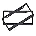 BLVD-LPF Black Crystal Rhinestone License Plate ABS Black Frame with Crystal Screw Caps - Set of 2 Frames