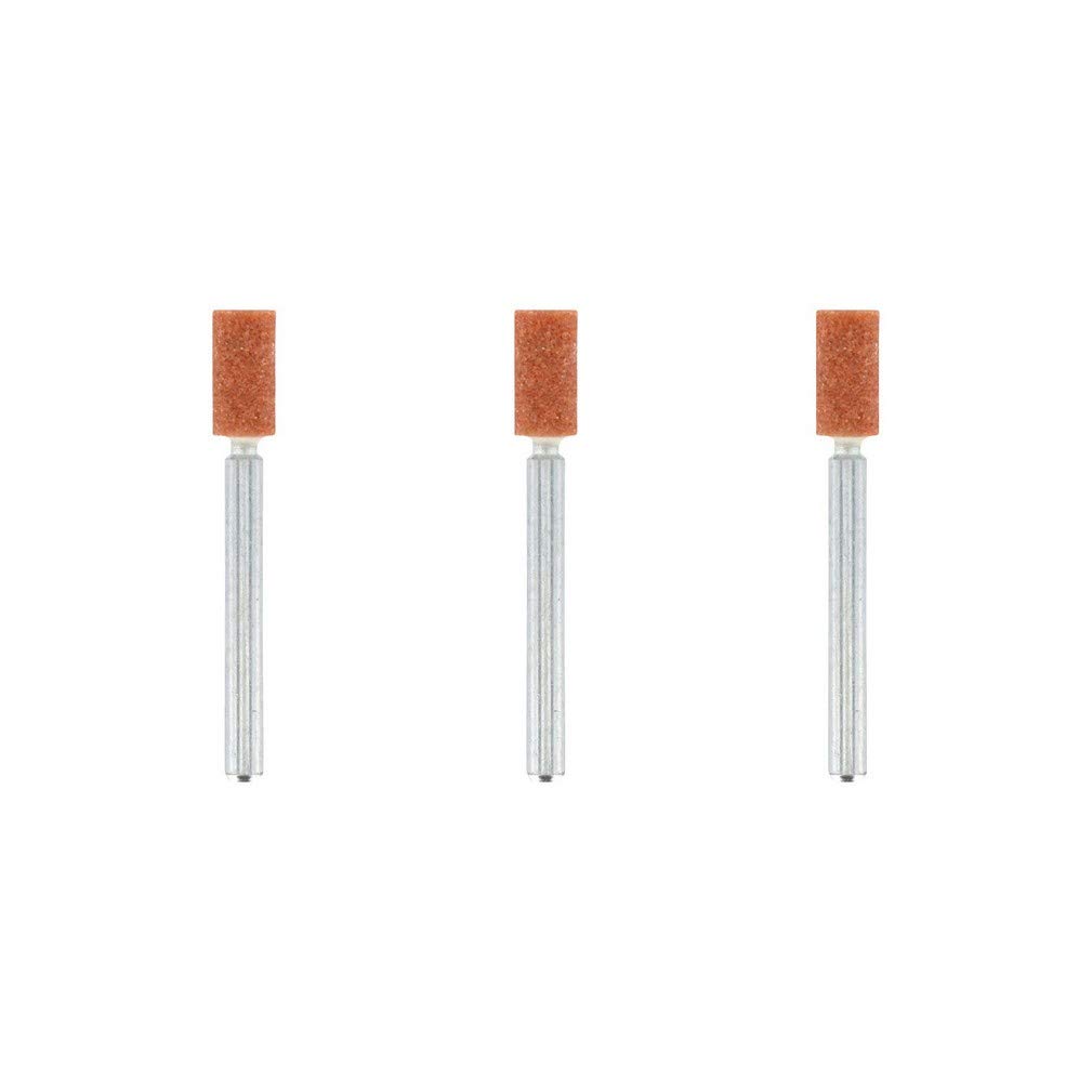 Dremel 8153 Aluminium Oxide Grinding Stones Accessory Set, 3 Cylindrical Grinding Stones for Grinding and Sharpening Metals (4,8 mm)
