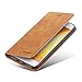 QLTYPRI for iPhone 6 iPhone 6S Case, Premium PU Leather Cover TPU Bumper with Card Holder Kickstand Hidden Magnetic Adsorption Shockproof Flip Wallet Case - Brown