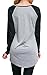 Halife Women's Crewneck Raglan Sleeve Long T-shirt Tunics Tops (XL, Black)