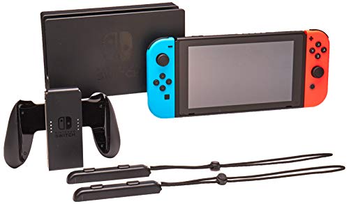 Nintendo Switch System Console , Neon Blue & Neon Red with Mario Tennis Aces & 1-2-Switch