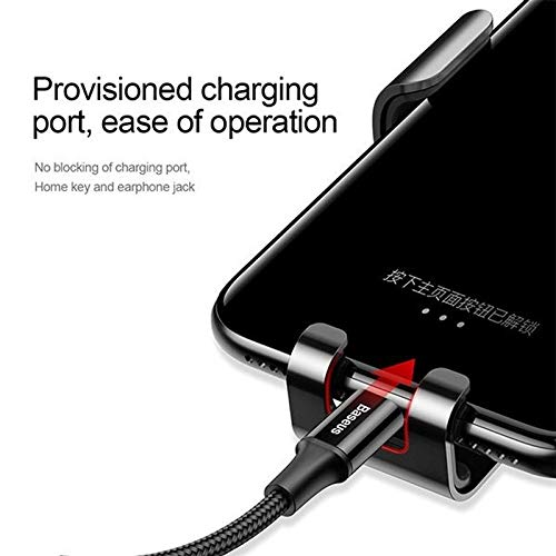 Insten Metal Age Gravity Connecting Rod Type Car Mount Phone Holder, Black for iPhone 11/11 Pro XS X 8 7 6 5 Plus Universal