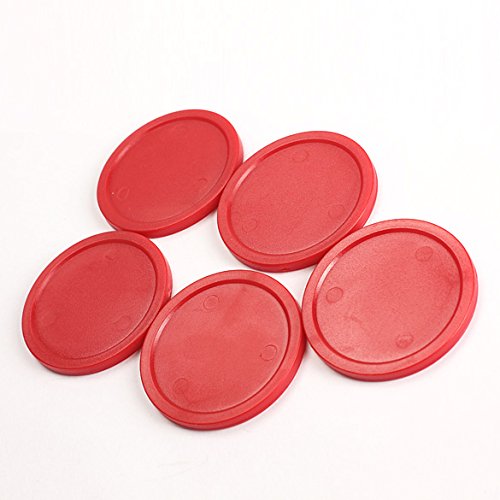Pack of 5 Red 2-inch Mini Air Hockey Table Pucks - Thumbnail 2