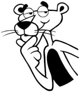 Pink Panther Idee Comic 15cm Aufkleber Ohne Hintergrund Von