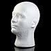 Bluelans Male Styrofoam Wig Head Mannequin Hats Glasses Foam Mannequin (White)