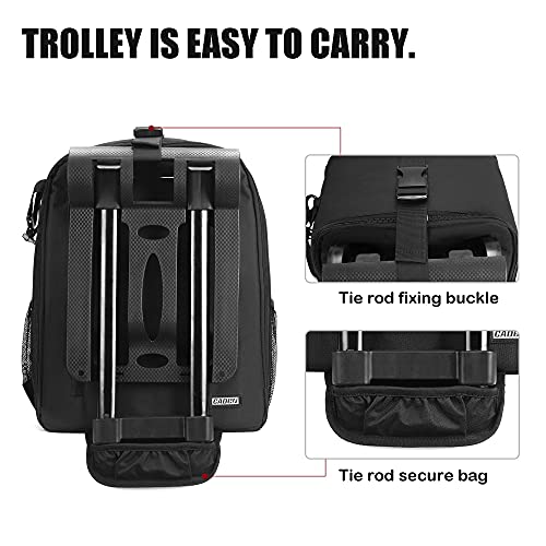 Cwatcun Camera Backpack Trolley Case Bag with Tripod Holder Anti-Theft Waterproof Camera Bag fits 15.6' Laptop for Canon Nikon Sony DSLR SLR Camera for Women Men Photographer