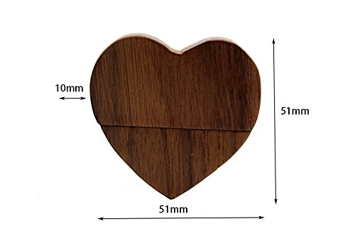 FeliSun Cuore in legno personalizzato USB3.0 Flash Drive Pendrive 128GB 64 GB 32 GB 16 GB ad alta velocità U Disk Memory Stick Storage esterno Fotografia Regali di nozze