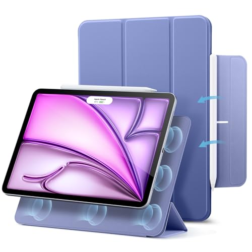 ESR für iPad Air 13 Zoll M4/M3/M2 Hülle (2026/2025/2024) und iPad Pro 12.9 (2022/2021/2020), Magnetbefestigung, dünne dreifach Faltbare Standhülle, un