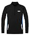 TCA Men's Winter Run Half-Zip Long Sleeve Running Top - Black/True Blue, Medium