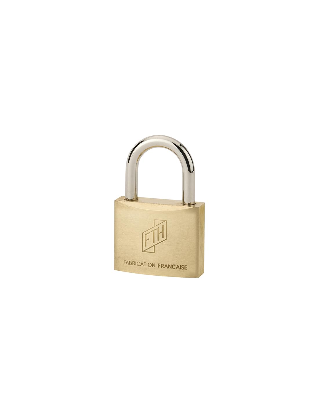 THIRARD 00021011 Cadenas FTH MH2 Padlock, Solid Brass Body and Hardened Shackle, 35mm Base, 2 Steel Toothed Keys, 35 mm