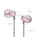 Earbuds In-Ear Headphones Metal Sound Cell Phone Headset Earphones with Mic & Stereo Bass for iPhone 6S Plus 6 5S, iPod, iPad, Samsung S6 Note 5, HTC, LG G4 G3, Android Smartphones, MP3 Players (Pink)