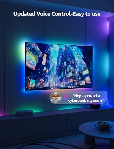 Lepro S1 AI Smart LED Strip Lights 15M RGB+IC, Works with Alexa & Google Assistant, Music Sync, Colour Changing, WiFi Bluetooth App Voice Control, Personalized AI Lighting Designer, Flexible LED Light