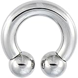 2 Gauge Steel Horseshoe Circular Barbell 5/8