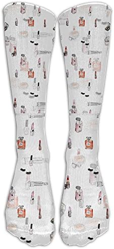 Unisex Lipstick Perfume Cosmetics Cross Knee High Socks Long Socks Football Socks Athletic Sport Socks