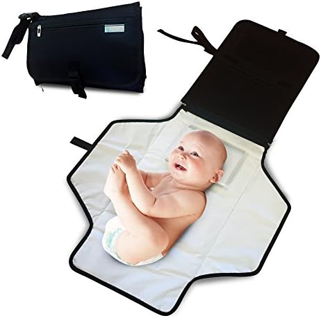 Portable diaper changing pad clutch- Travel mat baby changer organizer kit for newborns, infants and toddlers- Extra long waterproof change mat station by Winkum