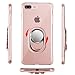 iPhone 8 Plus Clear Case, iPhone 7 Plus Case with Ring Holder Bumper Case Shock-Absorption and Anti-Scratch for Apple iPhone 8 Plus & 7 Plus 5.5''-rose gold