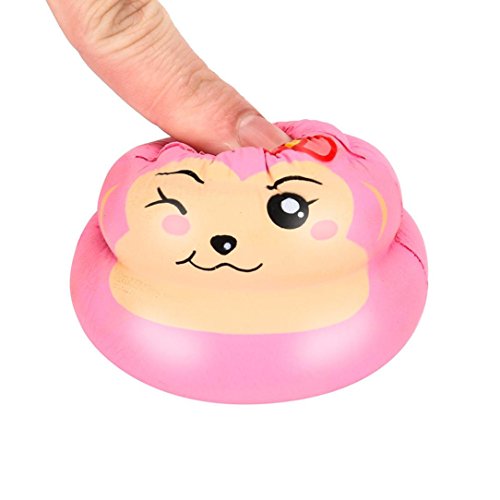 Stress Reliever Toy, KESEELY Exquisite Fun Monkey Poo Scented Squishy Charm Slow Rising Mini Toys (B)