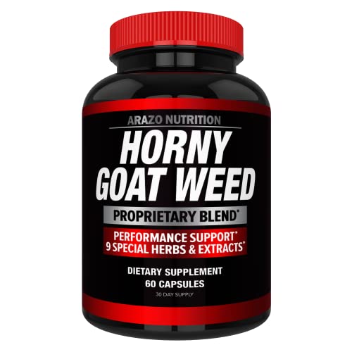 Arazo Nutrition Premium Horny Goat Weed Extract with Maca Root, Ginseng