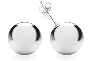 NYC Sterling Silver Stud Earrings Silver Ball Earrings for Women Elegant and Modern Earrings 3mm-10mm Women Studs Ideal for Everyday Wear, Special Occasions