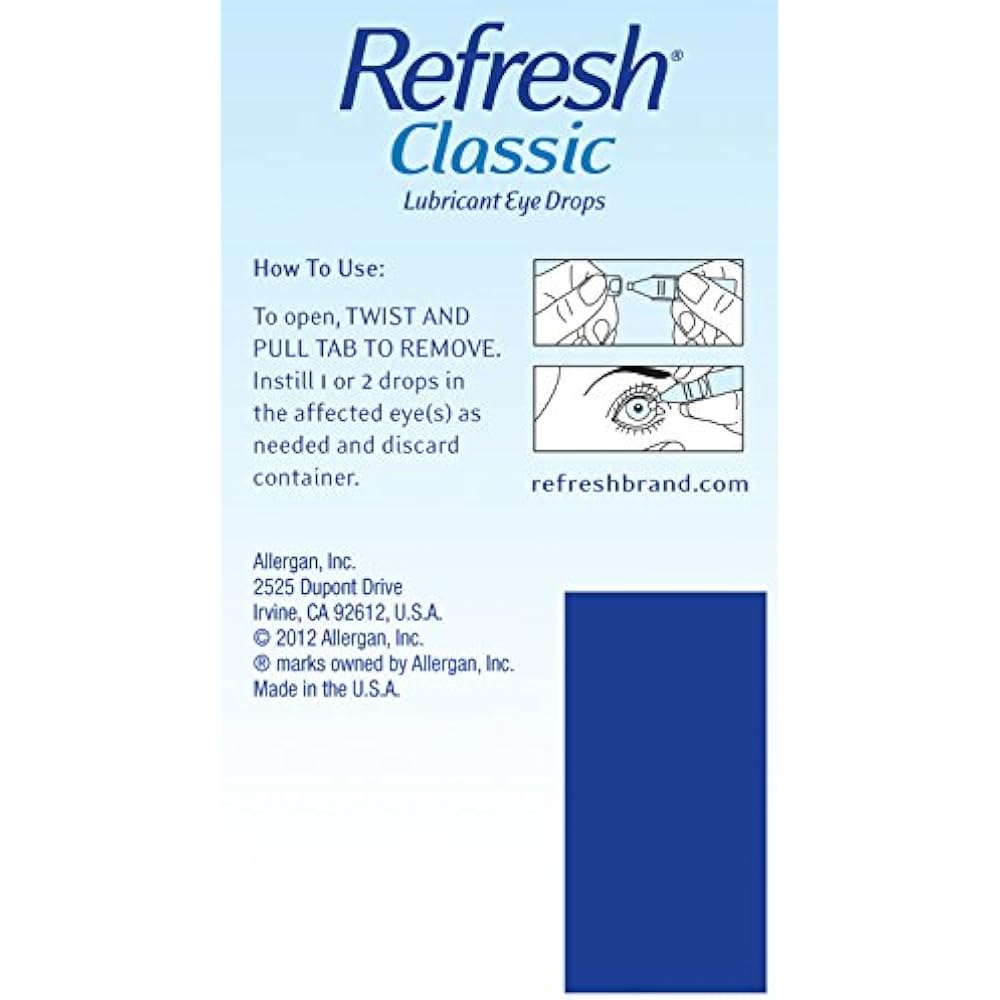 Refresh Classic Lubricant Eye Drops, 50 SingleUse Containers, 0.01 Fl