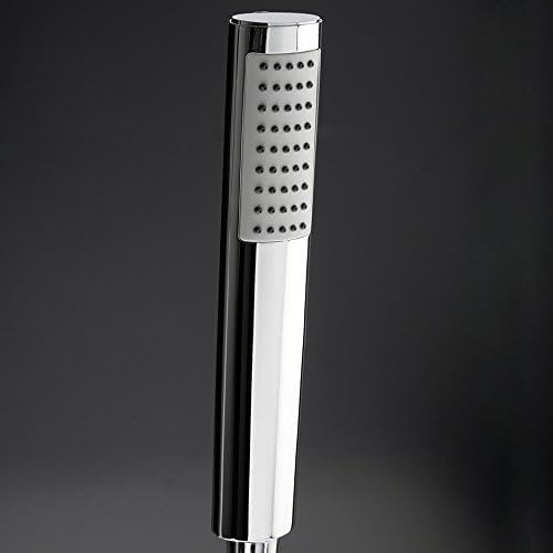 Lacava Hand-held oval shower head 59" flexible hose, rain jet. Polished Chrome Perla