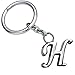MONNEL Z-328 Letter H Keychain Simple Alphabet Key Ring Creative Packaging Design Box
