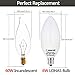 LOHAS LED Candelabra Bulb 60W Equivalent, Daylight White Light 5000K LED, 6W E12 Base Ceiling Fan Light Bulbs 60 Watt, Candle Shape Chandelier Kitchen Light, Not Dimmable, 550 Lumens(6 Pack)