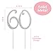 60 Cake Topper - Premium Silver Metal - 60th Birthday or Anniversary Party Sparkly Rhinestone Decoration Makes a Great Centerpiece - Now Protected in a Box