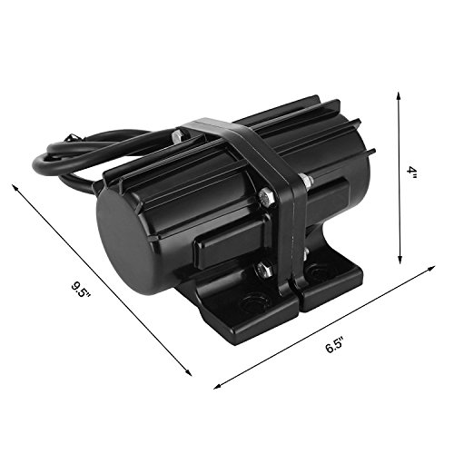 Happybuy 80LB Vibrator Motor Salt And Sand Spreader for Snow Plough 12V DC (black)