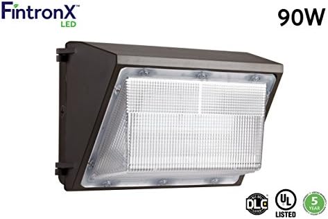 LED 90W Wall Pack Light, Fintronx, 400-600W HPS/HID Replacement, 5000K, 9000 Lumens, DLC-Qualified, UL-Listed