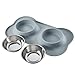Airisland Stainless Steel Dog Bowl Cat Feeding Station with No Spill No Skid Gray Silicone Mat 24oz Pet Feeder Puppy dishes for Small and Medium Dogs Cats and Pets