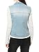 Allegra K Ladies Washed Denim Vest Light Blue M