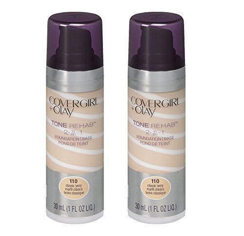 CoverGirl &amp; Olay Tone Rehab 2 in 1 Liquid Foundation, Classic Ivory - 1 fl oz (30 ml) - by COVERGIRL