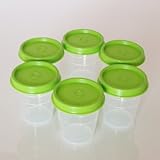 Tupperware Classic Sheer Midgets Set of 6, Green Seals