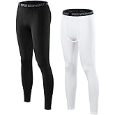 HYCOPROT Men's Compression Pants Athletic Tight,Leggings Base Layer Bottoms for Running Workout Sports Yoga Basketball