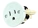 Sillites Self Contained Receptacle - Tamper Resistant - Includes Cover Cap and Mounting Screws - White