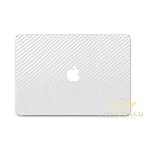 SopiGuard White Carbon Fiber Full Body Vinyl Skin Apple Macbook Pro 13 Retina