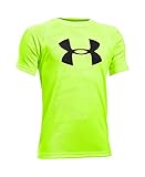 Under Armour Boys' Tech Big Logo Printed Short Sleeve T-Shirt, Fuel Green/Black, Youth Medium