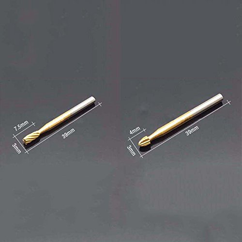 TOOGOO 10pcs HSS Titanium Routing Rotary Milling Rotary File Cutter Wood Carving Tools