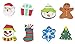 Juvale 100 Pieces Mini Christmas Erasers for Kids Party Favors, Bulk Holiday Stocking Stuffers in 8 Festive Designs